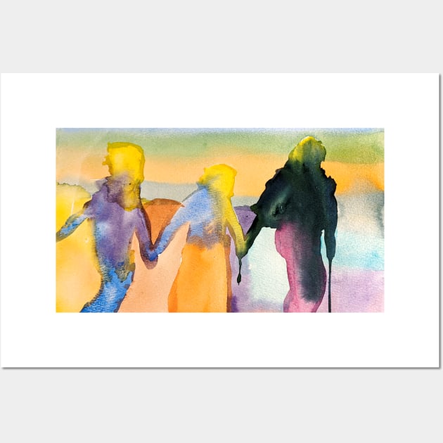 Folk Dance with Friends Wall Art by Rita Winkler